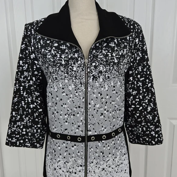 Joseph Ribkoff Black Eyelet Accent Jacket - Picture 14 of 14